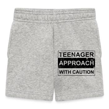 Approche adolescente avec prudence blanc Danger! Adolescent - Short Bébé - gris chiné - Devant