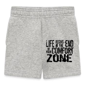 Life begins at the end of your comfort zone - Baby Shorts - heather grey - Front