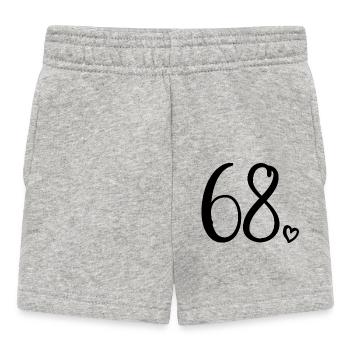 Süße Nummer 68, 68 Jahre alt, 68. Geburtstag Geschenk - Baby Shorts - Grau meliert - Vorne