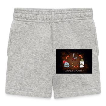 Schere, Stein, Papier,Rock, Paper, Scissors - Baby Shorts - Grau meliert - Vorne