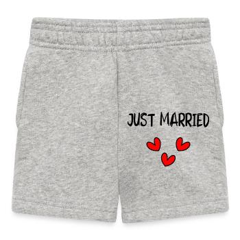 JUST MARRIED. VIVE LES MARIES. EVJF - Short Bébé - gris chiné - Devant