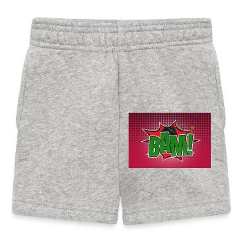 Bam! Comic Stil Graffiti Schriftzug - Baby Shorts - Grau meliert - Vorne