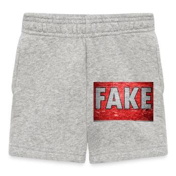 Fake Brick Wall Graffiti - Baby Shorts - heather grey - Front