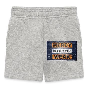 Mercy est pour le faible dicton lettrage Graffiti sur - Short Bébé - gris chiné - Devant