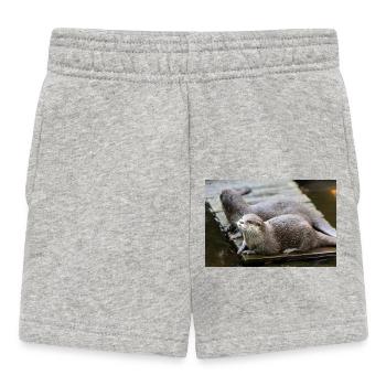 Asiatischer Kleinkrallenotter Zwergotter - Baby Shorts - Grau meliert - Vorne