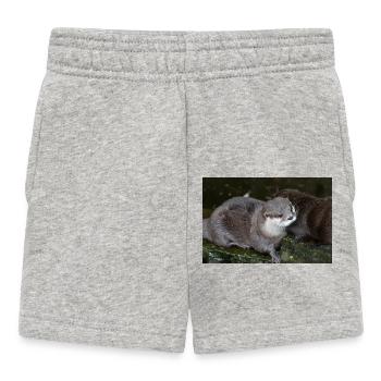 Asiatischer Kleinkrallenotter Zwergotter - Baby Shorts - Grau meliert - Vorne