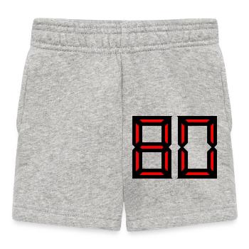 80. 80 JAHRE. 80-JÄHRIGES JUBILÄUM. GEBURTSTAG 80 JAHRE. - Baby Shorts - Grau meliert - Vorne