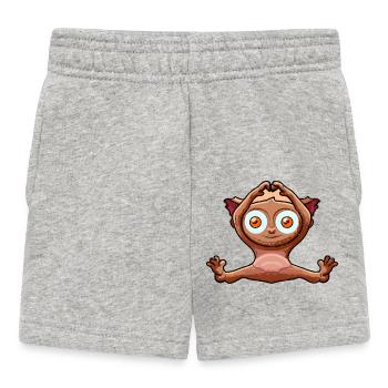 Niedlicher Tarsier beim Yoga - Baby Shorts - Grau meliert - Vorne