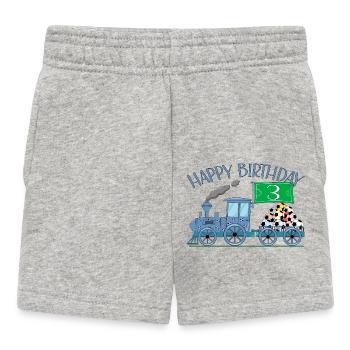 Train pour enfants Chemin de fer Joyeux anniversaire Football 3 - Short Bébé - gris chiné - Devant