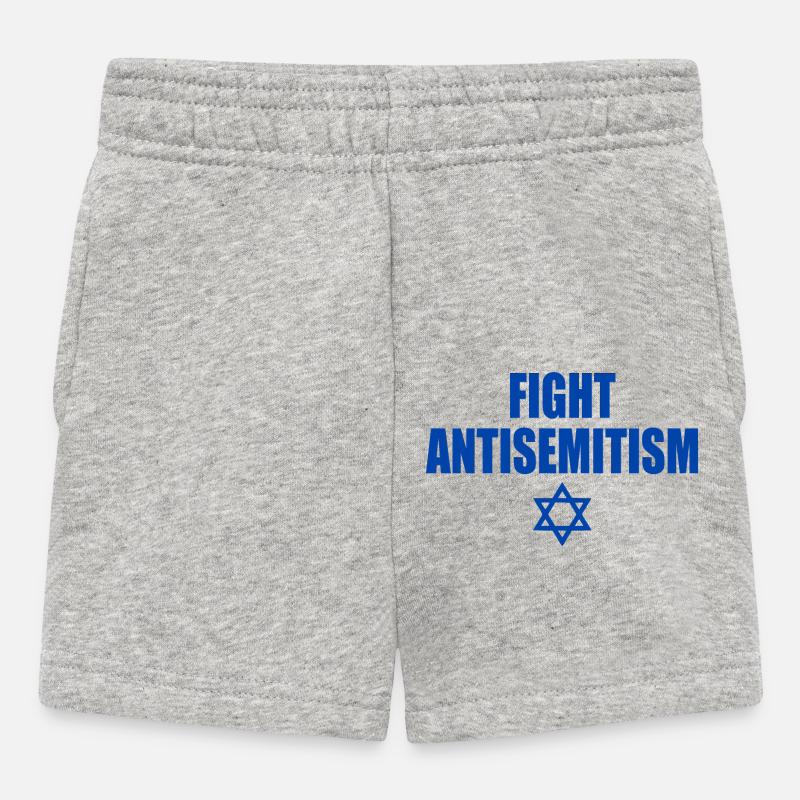 fight antisemitism - Short Bébé - gris chiné