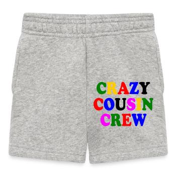 Crazy cousin crew - Baby Shorts - Grau meliert - Vorne