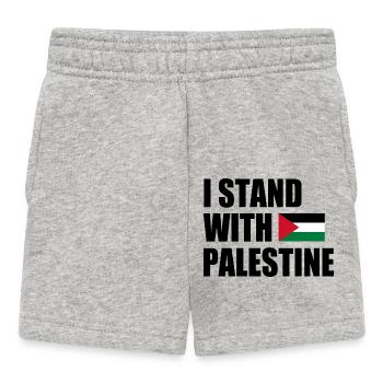 I stand with palestine - Short Bébé - gris chiné - Devant