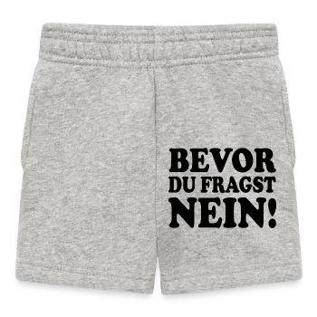 bevor du fragst nein - Baby Shorts - Grau meliert - Vorne