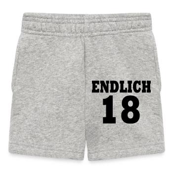 Endlich 18 - Baby Shorts - Grau meliert - Vorne
