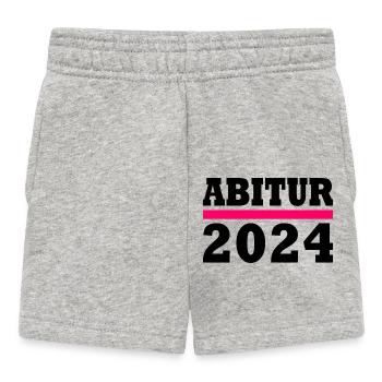Abitur 2024 - Baby Shorts - Grau meliert - Vorne