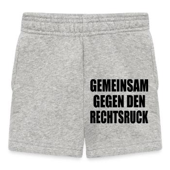 gemeinsam gegen rechtsruck - Baby Shorts - Grau meliert - Vorne