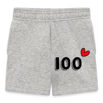 100. 100 ANS. 100e ANNIVERSAIRE. ANNIVERSAIRE 100 - Short Bébé - gris chiné - Devant