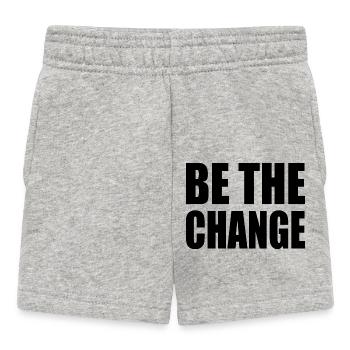 be the change - Short Bébé - gris chiné - Devant