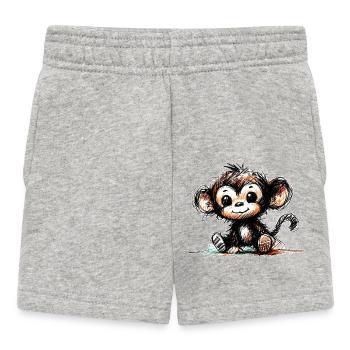 Singes - Short Bébé - gris chiné - Devant