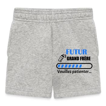 futur grand frère, futur grand-frère, bientôt - Short Bébé - gris chiné - Devant