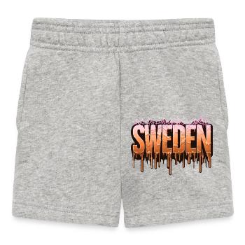 Halloween Happy Horror Monster Blood Spooky Scary - Baby Shorts - heather grey - Front