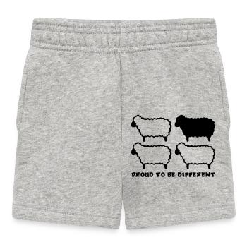 MOUTONS DIFFÉRENTS - 1C - Short Bébé - gris chiné - Devant