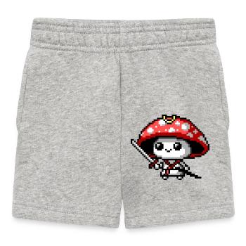 8bit Pilz-Samurai - Baby Shorts - Grau meliert - Vorne