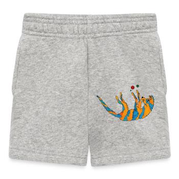 Stylo et papier loup magique jouant avec les dés D20 - Short Bébé - gris chiné - Devant
