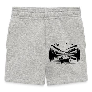 Angel Campingerlebnis am See im Wald - Baby Shorts - Grau meliert - Vorne