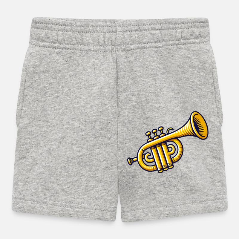 Trompette Instrument de musique - Short Bébé - gris chiné
