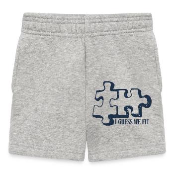 Pièces de puzzle - Short Bébé - gris chiné - Devant