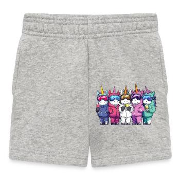 Équipe de vacances de ski Unicorn - Short Bébé - gris chiné - Devant