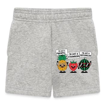 Je ne suis qu’un fruit - Short Bébé - gris chiné - Devant