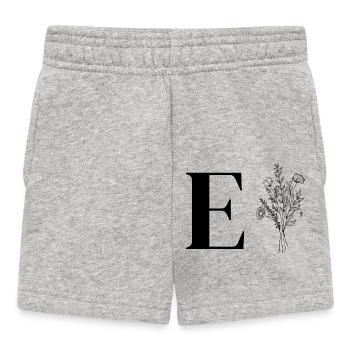 Minimalistische Blumen - Baby Shorts - Grau meliert - Vorne