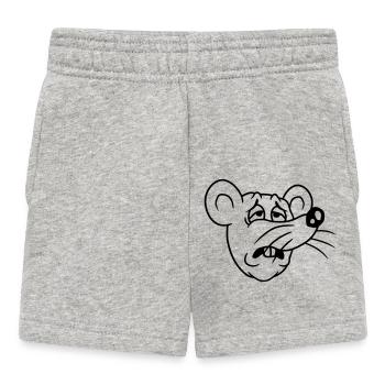 Mouse exhausted sad desperately tired suffering sweet - Baby Shorts - heather grey - Front