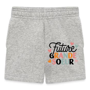 Future Grande Soeur Je Vais Etre Grande Soeur - Short Bébé - gris chiné - Devant