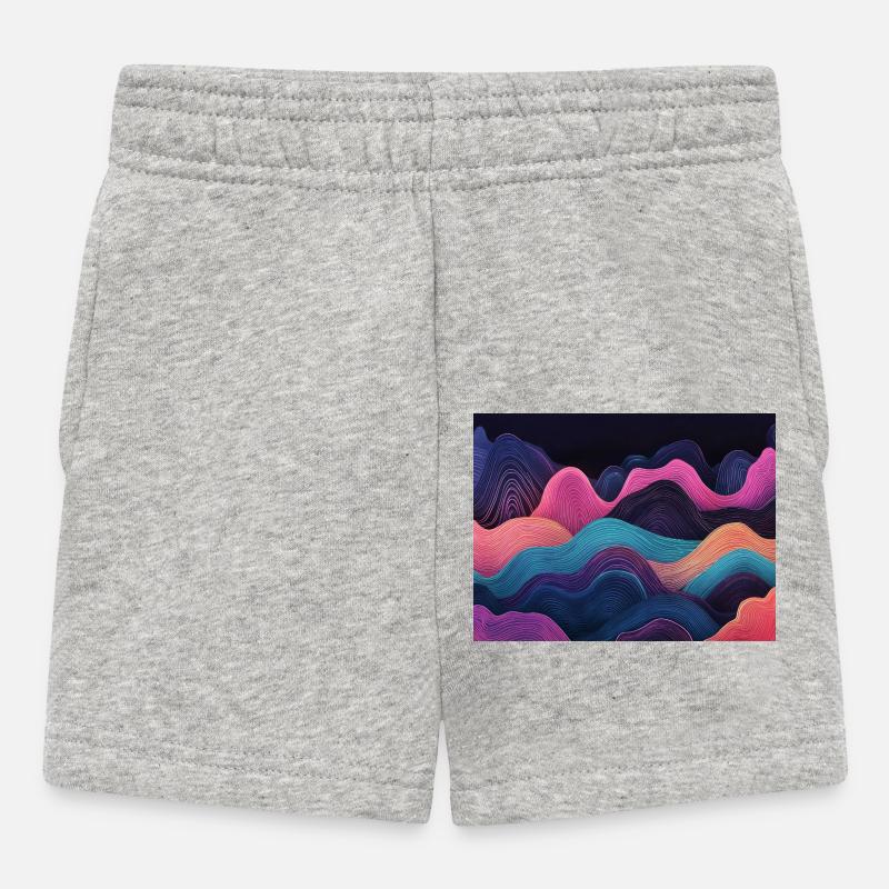 Vagues propres au néon - Short Bébé - gris chiné