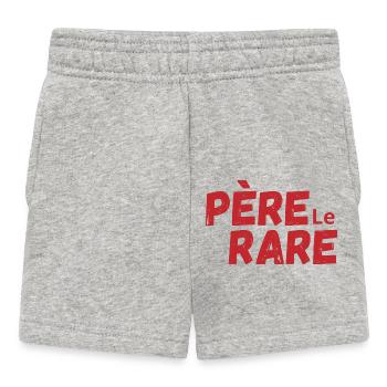 Seltene Perle Papa - Papa Geschenkidee - Baby Shorts - Grau meliert - Vorne