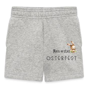 Mein erstes Osterfest - Baby Shorts - Grau meliert - Vorne