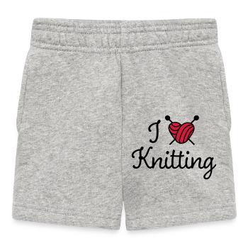 Stricken - Baby Shorts - Grau meliert - Vorne
