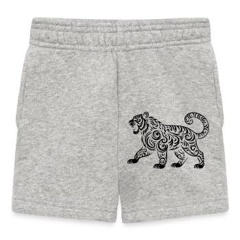 Tribal Tiger - Baby Shorts - heather grey - Front