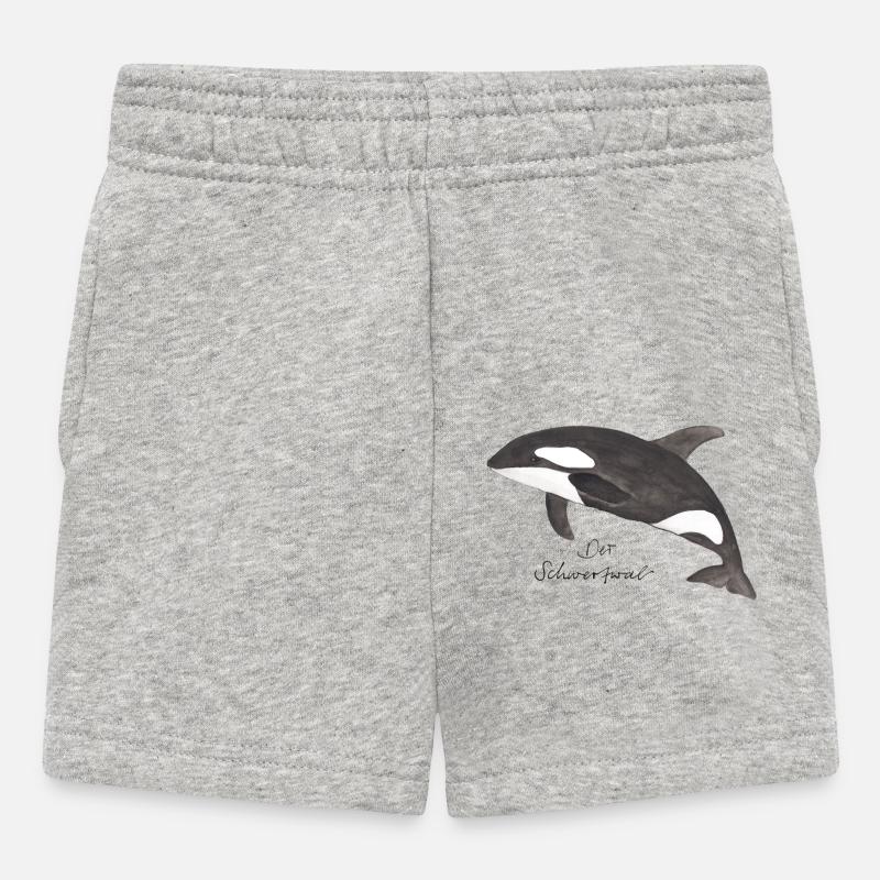 Épaulard comme aquarelle - Short Bébé - gris chiné