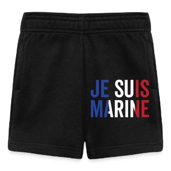 Ich bin Marine - Baby Shorts - Schwarz - Vorne