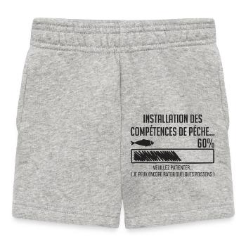 Pêche Humour Barre Progression 60% - Short Bébé - gris chiné - Devant