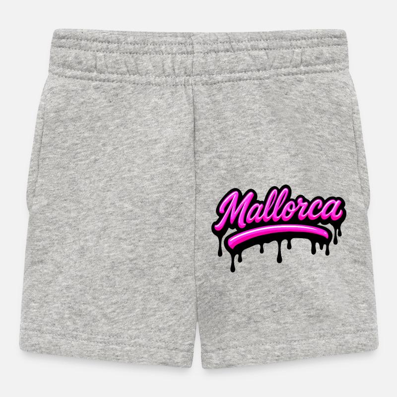 Mallorca Graffiti - Baby Shorts - Grau meliert