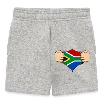 Conception du drapeau de l’Afrique du Sud - Short Bébé - gris chiné - Devant
