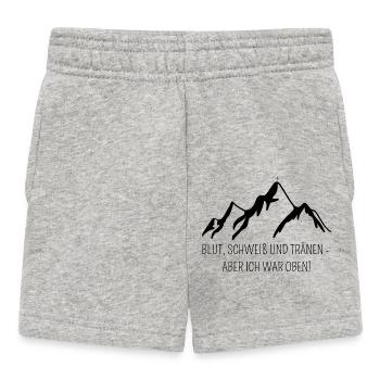 Ich war oben! - Baby Shorts - Grau meliert - Vorne