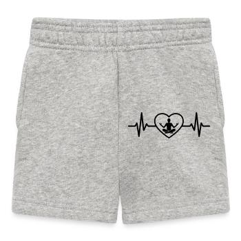 Pilates Herz im Gleichgewicht - Baby Shorts - Grau meliert - Vorne