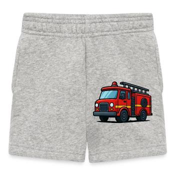 fire engine - Baby Shorts - heather grey - Front