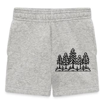 Forest Trees - Baby Shorts - heather grey - Front